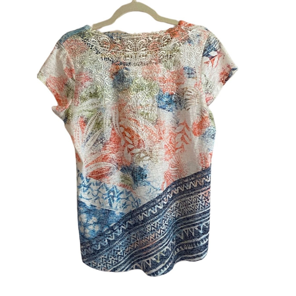 Women's Northern Reflections Top Size M White Blue